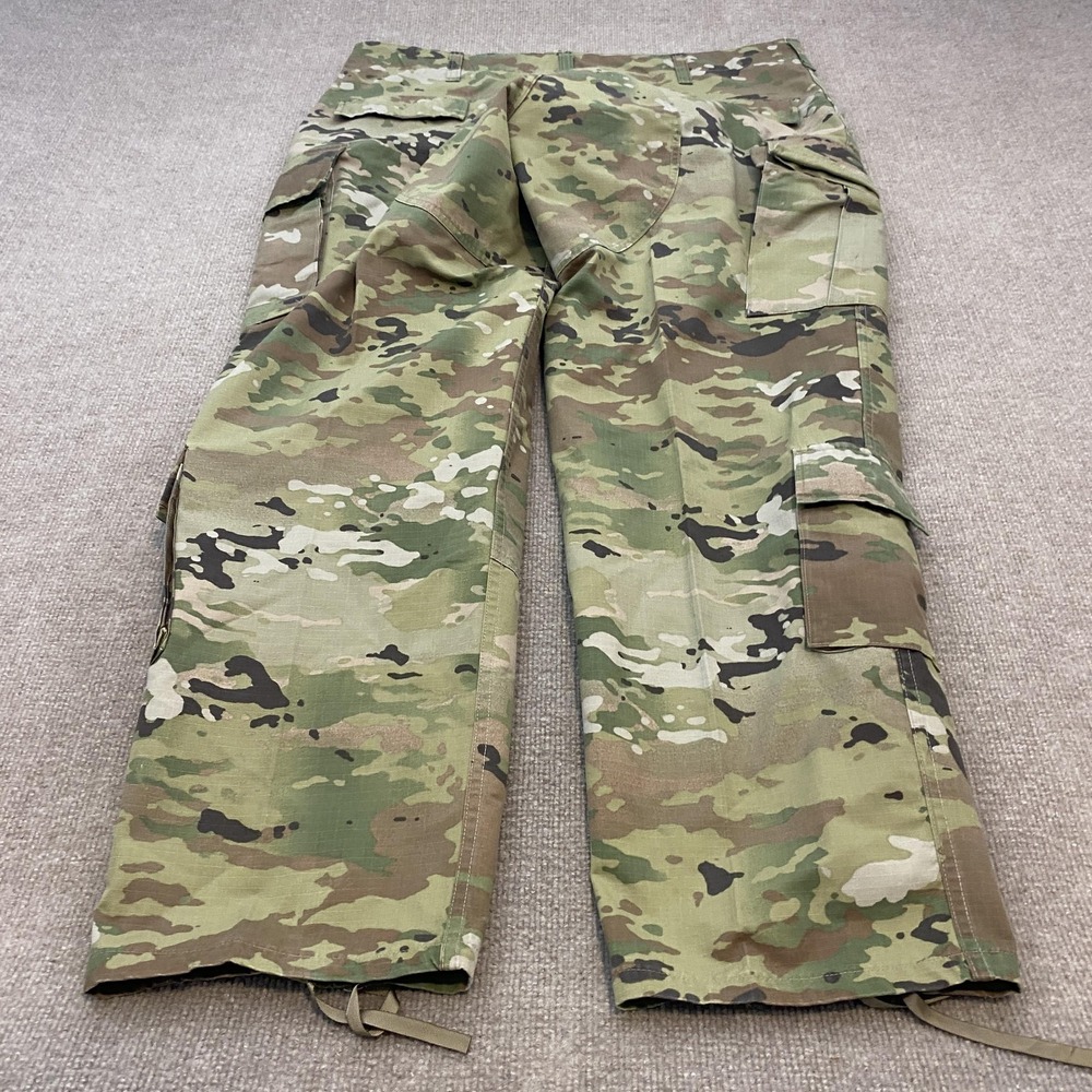 US Army Pants Mens XL Regular MultiCam Camo Ripstop Combat Cargo Trousers ACU - Picture 6 of 13
